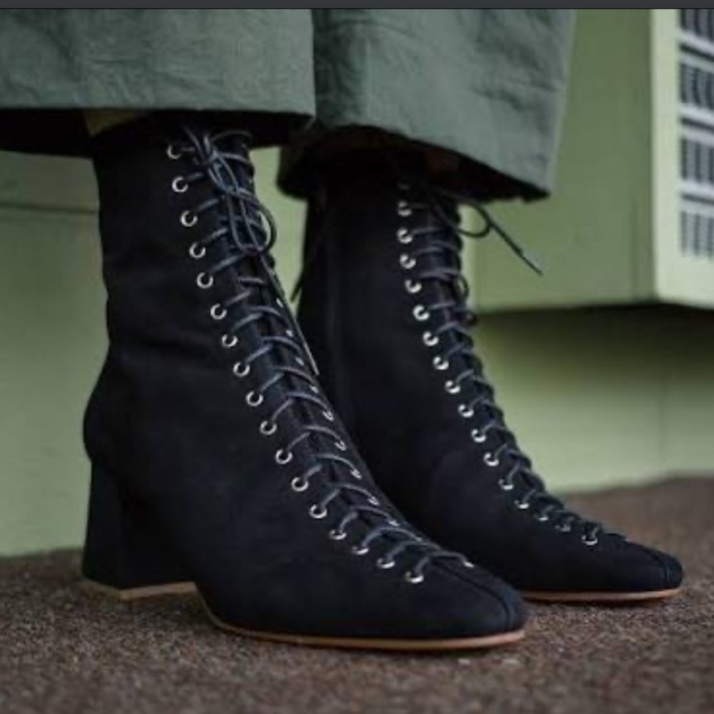 BY FAR Becca Lace-Up Boots